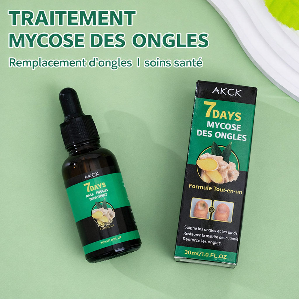 Traitement Mycose des Ongles 7 Jours – Soin Antifongique Réparateur & Fortifiant 30ml
