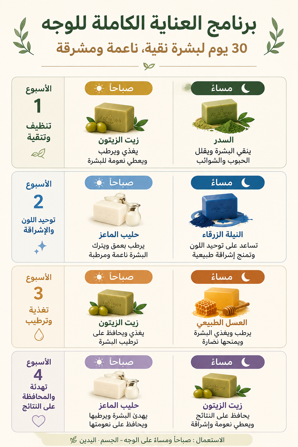✨ روتين العناية الكامل للوجه — كل ما تحتاجو بشرتك في برنامج واحد ✨