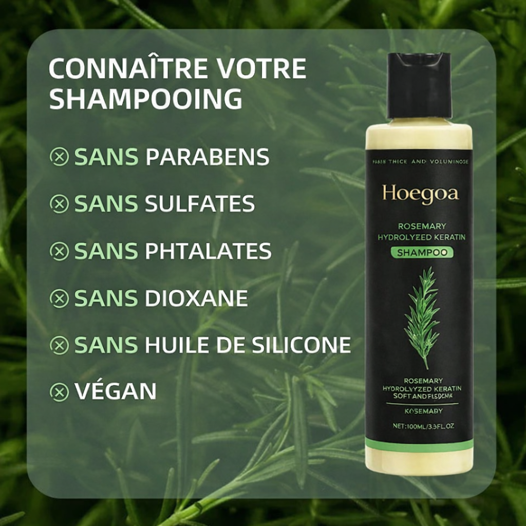 🌿Shampoing Bio à Base de Romarin Croissance Capillaire