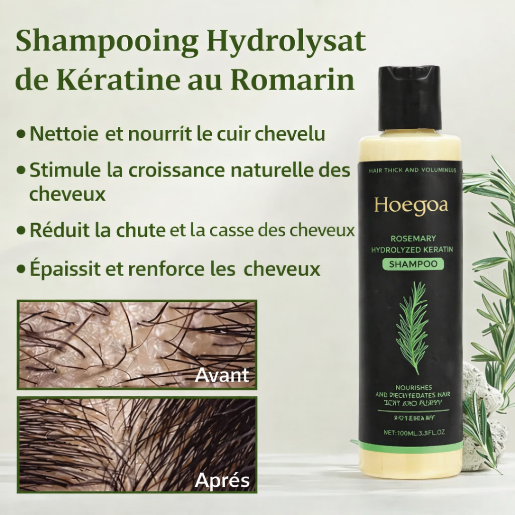 🌿Shampoing Bio à Base de Romarin Croissance Capillaire